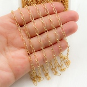 8251-1A-918LGF. 14k Gold Filled Textured Oval & Smooth Round Link Chain